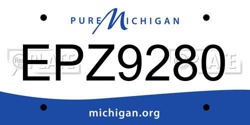 EPZ9280 Michigan License Plate