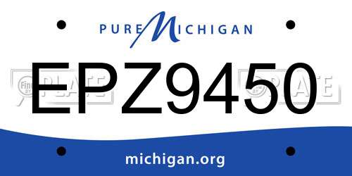 EPZ9450 Michigan License Plate