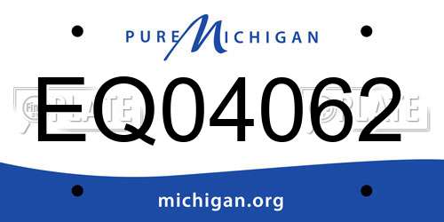 EQ04062 Michigan License Plate