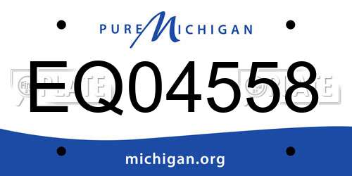 EQ04558 Michigan License Plate
