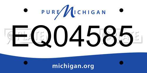 EQ04585 Michigan License Plate