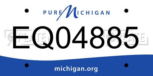 EQ04885 Michigan License Plate
