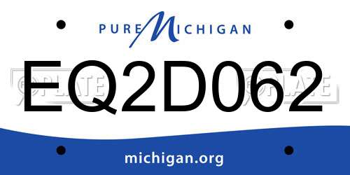 EQ2D062 Michigan License Plate
