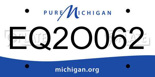 EQ2O062 Michigan License Plate