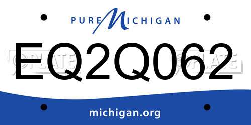 EQ2Q062 Michigan License Plate