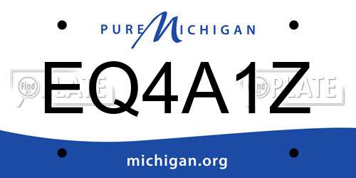 EQ4A1Z Michigan License Plate