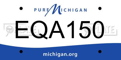 EQA150 Michigan License Plate