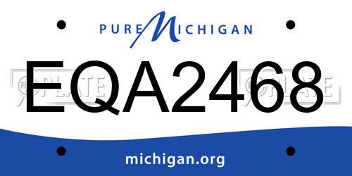 EQA2468 Michigan License Plate