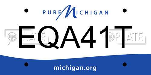 EQA41T Michigan License Plate