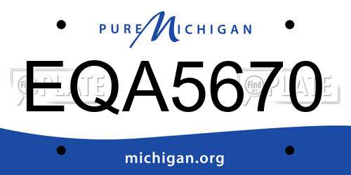 EQA5670 Michigan License Plate