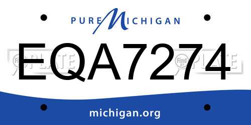 EQA7274 Michigan License Plate