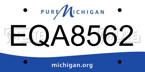 EQA8562 Michigan License Plate