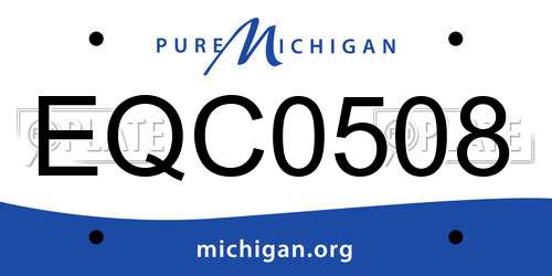 EQC0508 Michigan License Plate