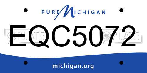 EQC5072 Michigan License Plate