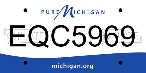 EQC5969 Michigan License Plate