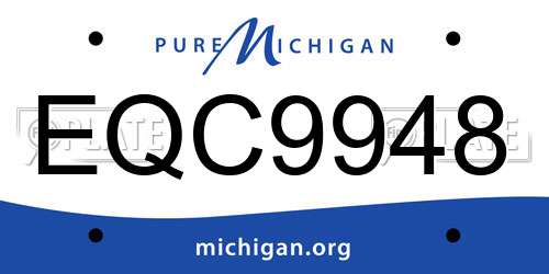 EQC9948 Michigan License Plate