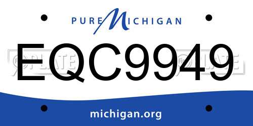 EQC9949 Michigan License Plate