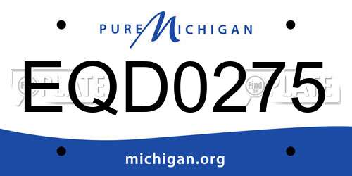 EQD0275 Michigan License Plate
