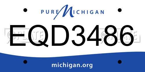 EQD3486 Michigan License Plate