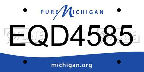EQD4585 Michigan License Plate