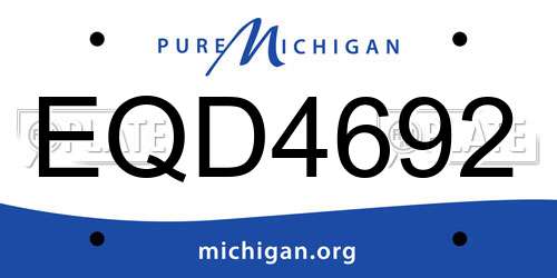 EQD4692 Michigan License Plate