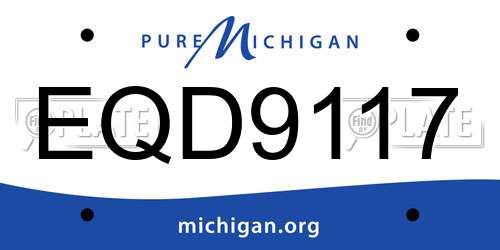 EQD9117 Michigan License Plate