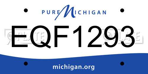 EQF1293 Michigan License Plate