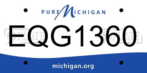 EQG1360 Michigan License Plate