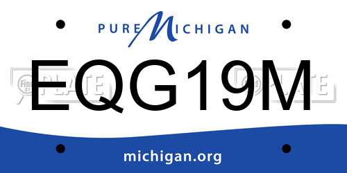 EQG19M Michigan License Plate