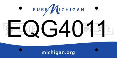 EQG4011 Michigan License Plate