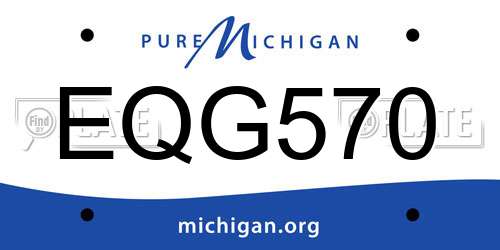 EQG570 Michigan License Plate