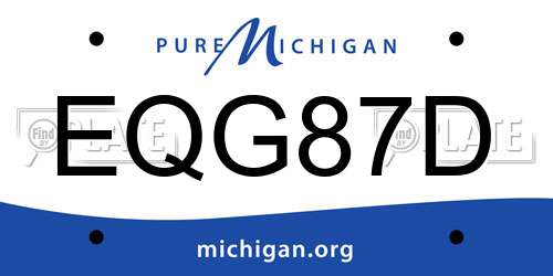 EQG87D Michigan License Plate