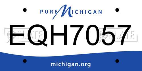 EQH7057 Michigan License Plate