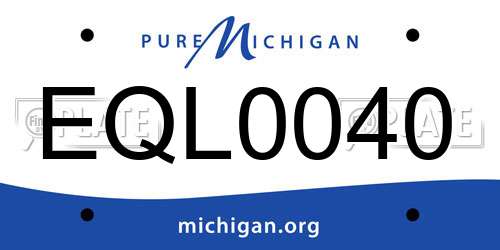 EQL0040 Michigan License Plate
