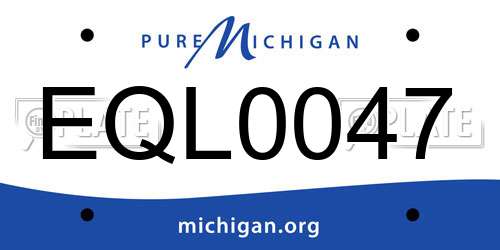 EQL0047 Michigan License Plate