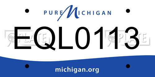 EQL0113 Michigan License Plate
