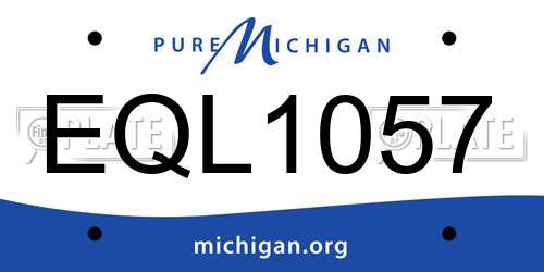 EQL1057 Michigan License Plate