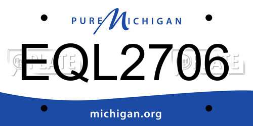EQL2706 Michigan License Plate