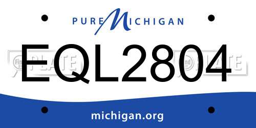 EQL2804 Michigan License Plate