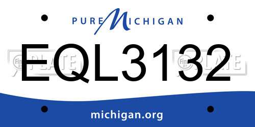 EQL3132 Michigan License Plate