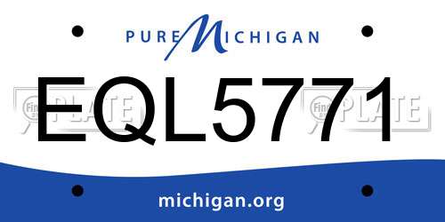 EQL5771 Michigan License Plate