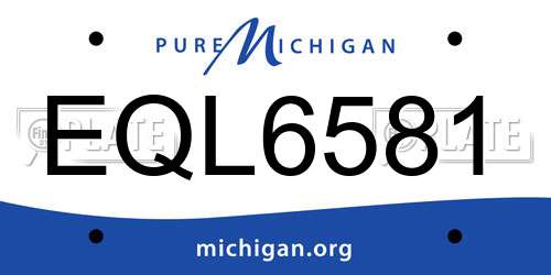 EQL6581 Michigan License Plate