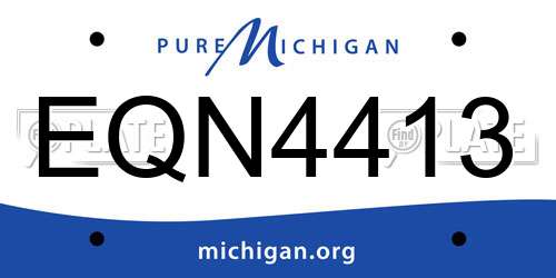 EQN4413 Michigan License Plate