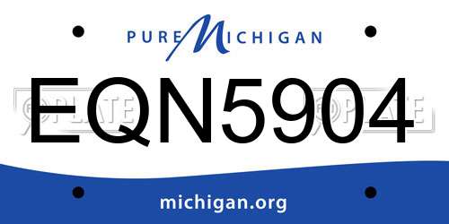 EQN5904 Michigan License Plate