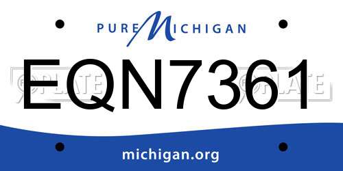 EQN7361 Michigan License Plate