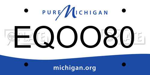 EQOO80 Michigan License Plate