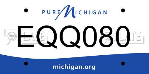 EQQ080 Michigan License Plate