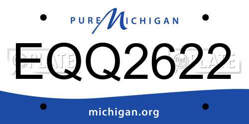 EQQ2622 Michigan License Plate