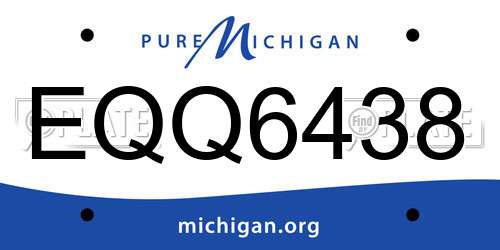 EQQ6438 Michigan License Plate