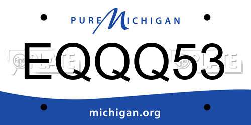 EQQQ53 Michigan License Plate